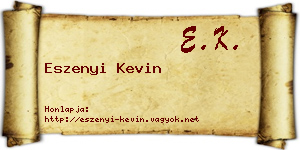 Eszenyi Kevin névjegykártya